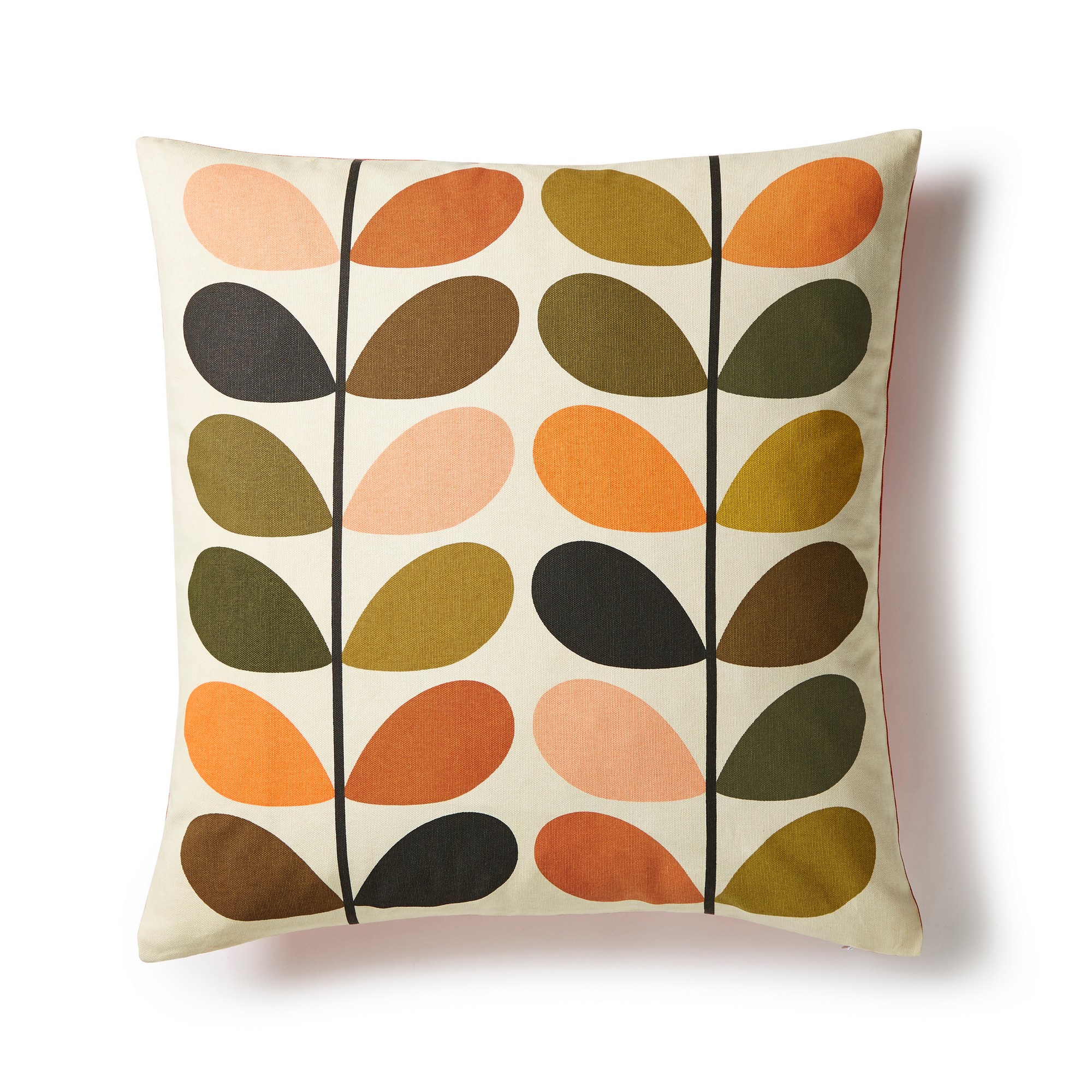 Multi Stem Cushion In Auburn Brown By Orla Kiely